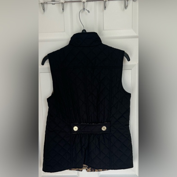 Black/Cheetah Reversible Vest - Picture 3 of 4